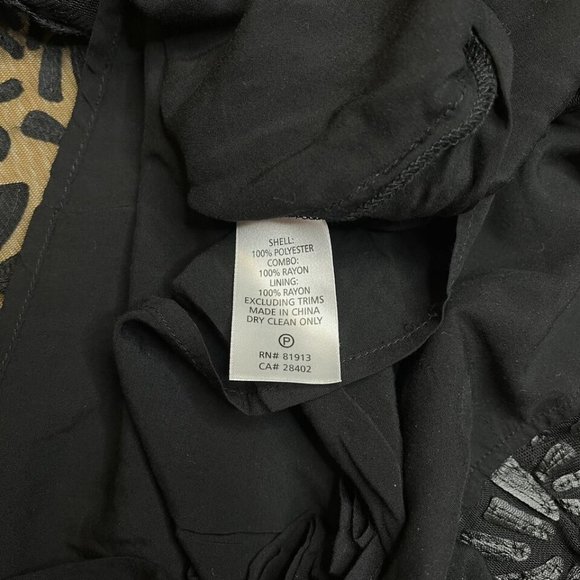 NWOT Plenty by Tracy Reese Leatherette floral Applique Black Tunic Tank Top Sz M - Picture 7 of 11